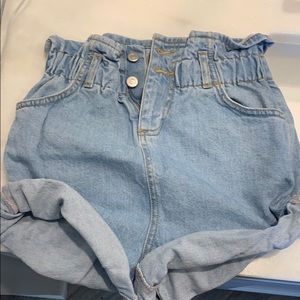 Topshop mom jean shorts